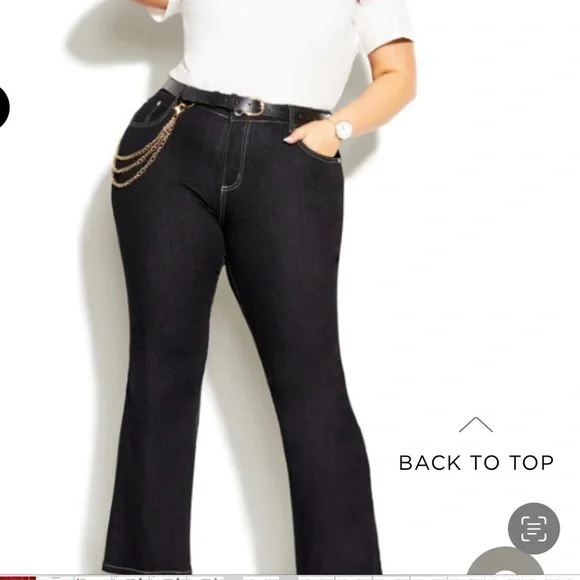 CITY CHIC Jeans 
CC Short Bootleg Jean - black - Picture 5 of 6